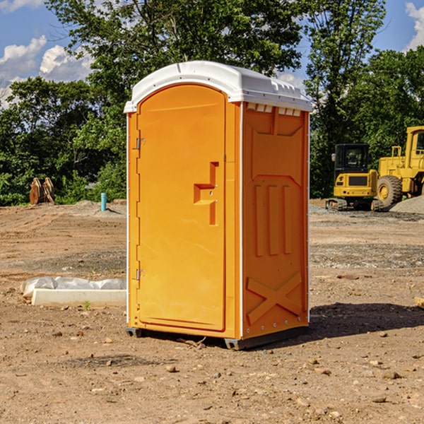 how often are the porta potties cleaned and serviced during a rental period in Scottsville Kansas